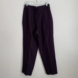 Lord and Taylor 14W Plus Burgundy Wool Pants